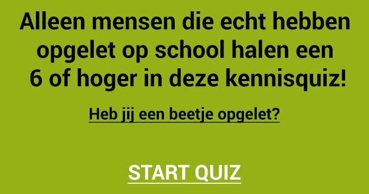 Banner for Heb jij op school een beetje opgelet?