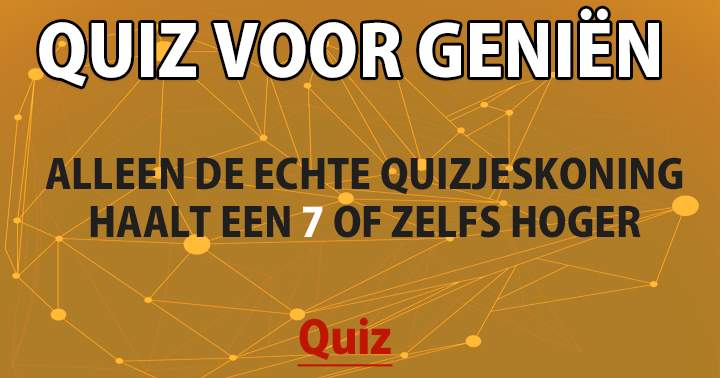 Banner for Deze quiz is alleen voor de geniën