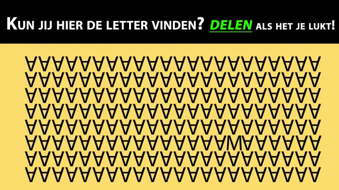 Banner for Kan Jij De Letter In 3 Seconden Vinden? 
